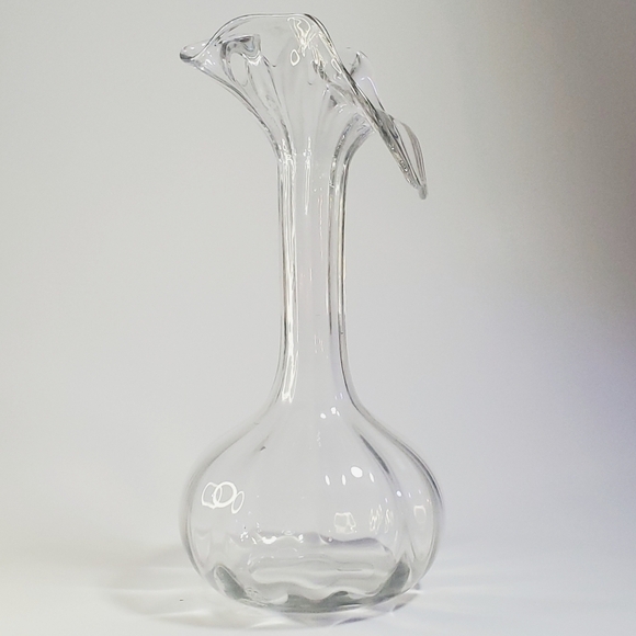 VINTAGE Mid-Century "Jack in the Pulpit" Glass Vase 1960s - Picture 9 of 12